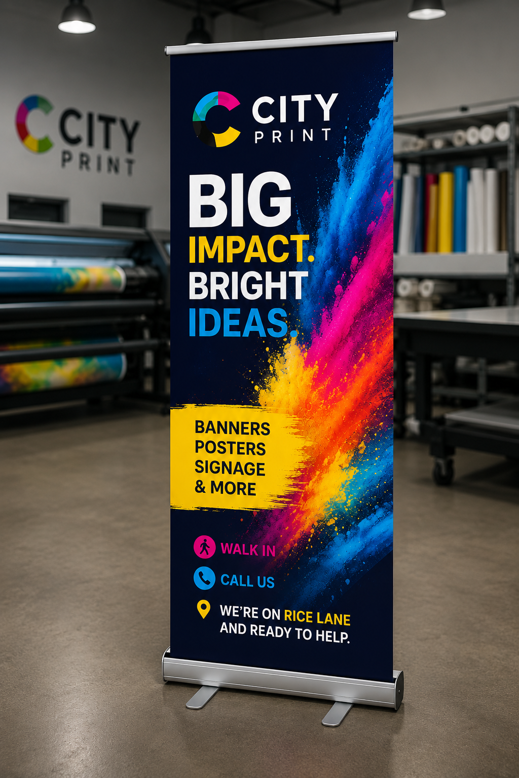 City Print pull-up roller banner
